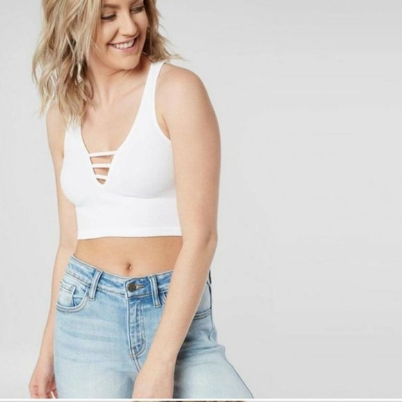 Free People Tops - FREE PEOPLE | Strapped In Seamless Ribbed Brami Crop Top